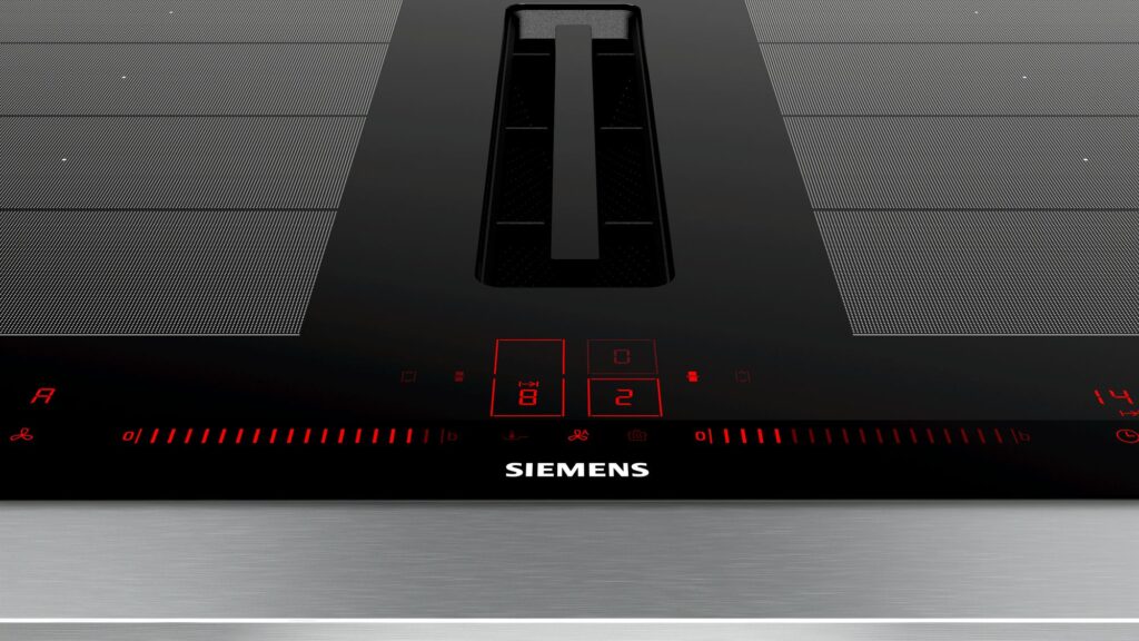 plaque induction aspirante siemens avec hotte integree ex875lx67e